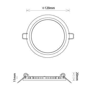 Downlight INTEGO CLASSIC round 6W LED CCT 480lm 120° H.1,1xD.12cm White