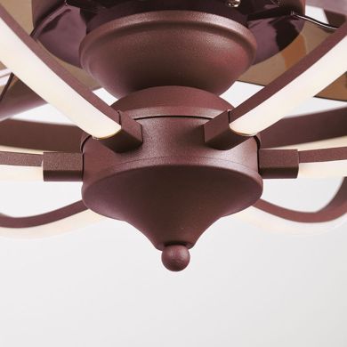 Ceiling fan DC IMBAT brown, 3 blades, 152W LED 3000|4000|6500K, H.55xD.65cm