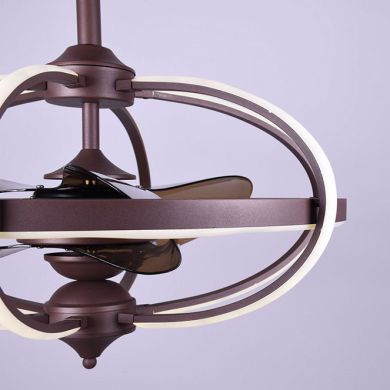 Ceiling fan DC IMBAT brown, 3 blades, 152W LED 3000|4000|6500K, H.55xD.65cm