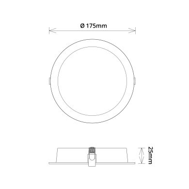 Downlight INTEGO 2.0 PC round 12W LED CCT 1200lm 120° H.2,5xD.17,5cm white