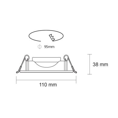 Downlight INTEGO SPOT round 1x9W LED 700lm 3000K 36° xD.11cm white