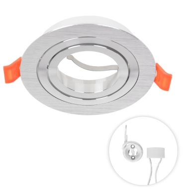 Frame for Downlight INTECA round rotating H.2,5xD.9cm Silver