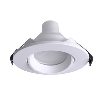 Frame for Downlight INTECA PC round H.2,5xD.9cm Polycarbonate (PC) White