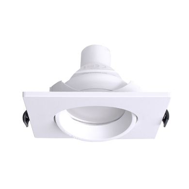 Aro para plafond INTECA PC quadrado C.9xL.9xAlt.2,5cm Policarbonato (PC) Branco