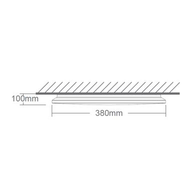 LED Ceiling Light Surf Modern LED 24W CCT 2500lm H.5xD.38cm white