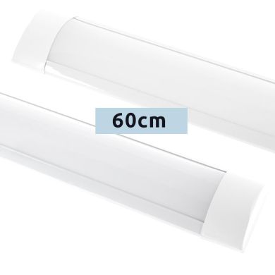 Régua ECOVISION BATTEN 60cm 1x18W LED 1260lm 6400K C.60xL.7,5xAlt.2,5cm Branco