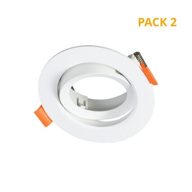 Round recessed ring ONIRO ABS H.3,4xD.9cm in white ABS