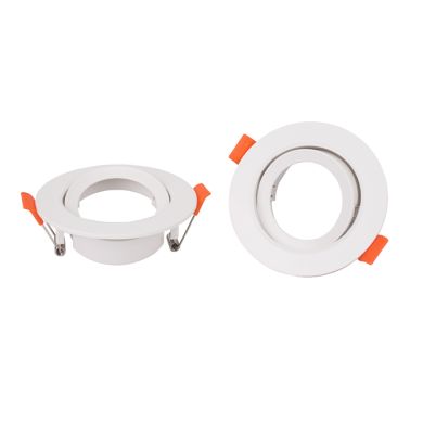 Round recessed ring ONIRO ABS H.3,4xD.9cm in white ABS