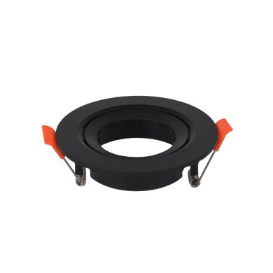 Round recessed ring ONIRO ABS H.3,4xD.9cm in black ABS