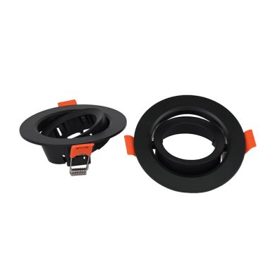 Round recessed ring ONIRO ABS H.3,4xD.9cm in black ABS