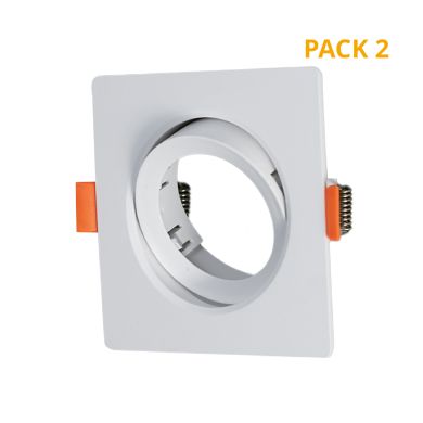 Square recessed ring ONIRO ABS L.9xW.9xH.3,5cm in white ABS