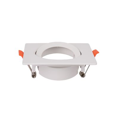 Square recessed ring ONIRO ABS L.9xW.9xH.3,5cm in white ABS