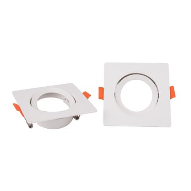 Square recessed ring ONIRO ABS L.9xW.9xH.3,5cm in white ABS