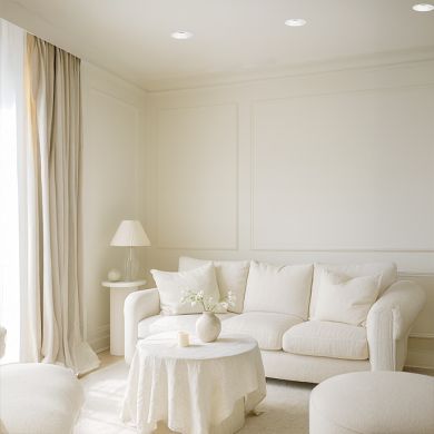 Square recessed ring ONIRO ABS L.9xW.9xH.3,5cm in white ABS