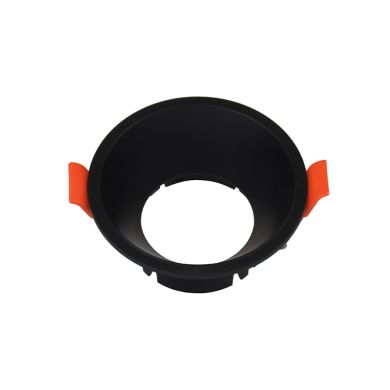 Aro de encastrar ONIRO ABS redondo Alt.3,5xD.8,1cm em ABS preto