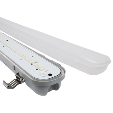 Waterproof Lamp LINESTA X2 D 120cm IP65 36W LED 3850lm 6400K L.120xW.7,4xH.7,5cm Grey