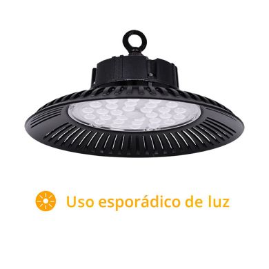 High Bay ECOVISION IP65 1x100W LED 8000lm 6400K 90° H.12xD.30cm Black