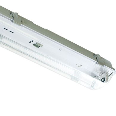 Armadura Estanca LINESTA IP65 2xG13 T8 LED 60cm C.65,6xL.11,5xA.9,0cm Gris