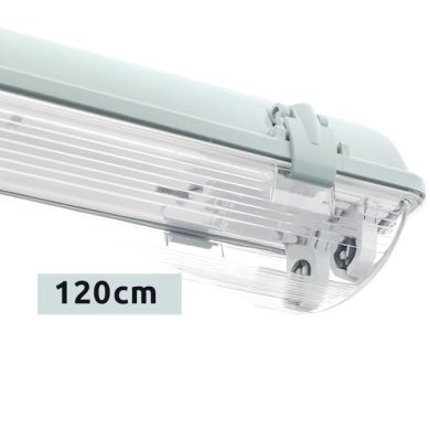 Waterproof Lamp LINESTA IP65 2xG13 T8 LED 120cm W.126xW.11,5xH.9,0cm Gray