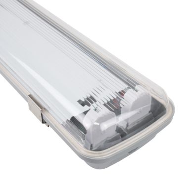 Waterproof Lamp LINESTA TypeC IP66 2xG13 T8 LED 60cm W.66,6xW.9,7xH.5,7cm Gray