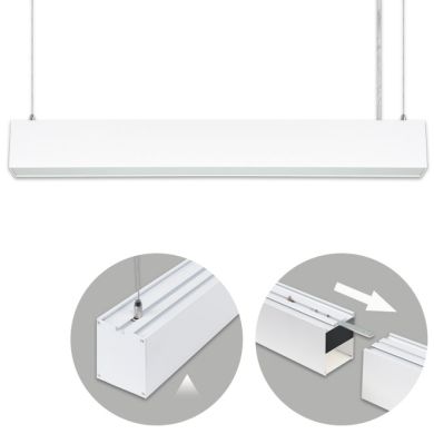 Suspending Light LINEX B2 60cm 1x20W LED 1600lm 3000K 110° L.60,3xW.5,8xH.Reg.cm White