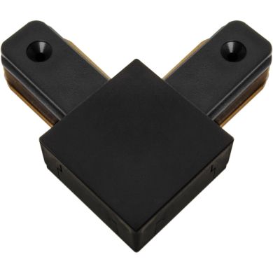 "L" shaped connector for LINE PRO X2 track (2 wires) in black aluminum