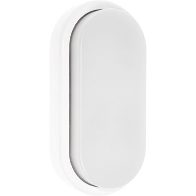 Aplique SURF ECOVISION oval IP65 1x18W LED 1200lm 6400K 120°C.10xL.5xA.20cm Policarbonato (PC)Branco