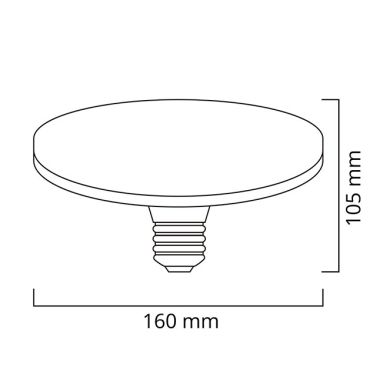 Bombilla E27 (grueso) SURF EASY LED 28W 4000K 2000lm 120°Blanca