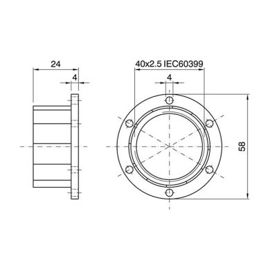 Anilha de abat-jour dourada para suporte E27 roscado, em baquelite