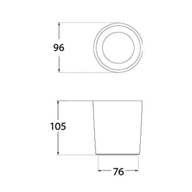 Foco LIVIA 1xGU10 6W con pulsador CCT (2colores) IP55 Al.10,5xD.9,6cm resina blanca