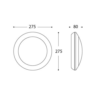 Aplique BERTA 1xE27 IP66 Alt.8xD.27,5cm resina cinzenta