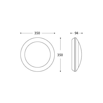 Plafond UMBERTA 2xE27 IP66 H.9,4xD.35cm white resin