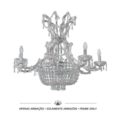 Ceiling lamp JOAQUINA 12xE14 D.70cm chrome (frame only without crystal pieces)