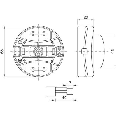 Black trough cord single-pole foot switch, in thermoplastic resin