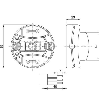 Black trough cord single-pole foot switch with earth terminal, in thermoplastic resin