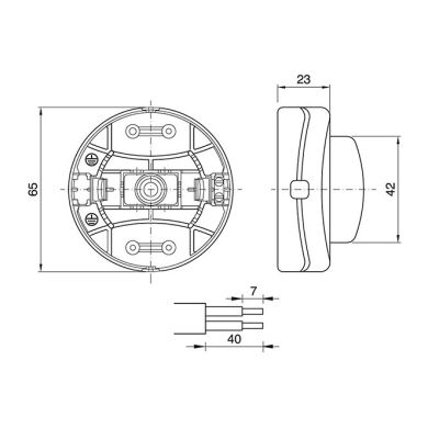 Interruptor transparente de pie unipolar, en termoplastico