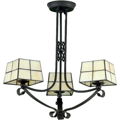 Ceiling Lamp PARIS 3xG9 H.55xD.55cm Glass Brown