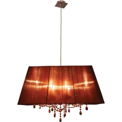 Ceiling Lamp OLÍMPIA 6xE14 L.75xW.40xH.Reg.cm Brown/Copper