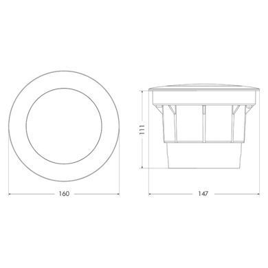 Foco de encastrar solo CECI 1xGX23 10W botão CCT (3cores) IP67 Alt.11,1xD.16cm resina preta