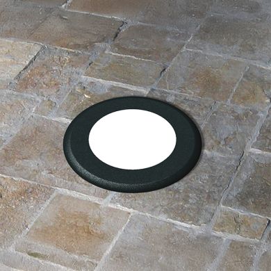 Foco de encastrar solo CECI 1xGX23 10W botão CCT (3cores) IP67 Alt.11,1xD.16cm resina preta