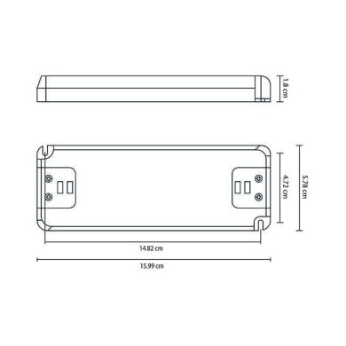 Transformador de tensão constante AC/DC 12V (driver) para LED 20W, em plástico