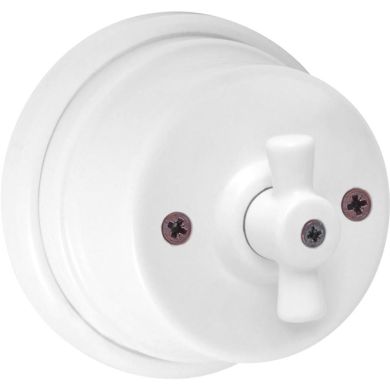 Interruptor PORCELAIN 10A 250V en porcelana blanco