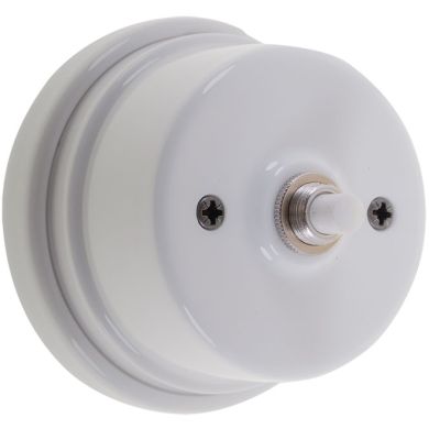 Push button PORCELAIN 2A 250V porcelain white