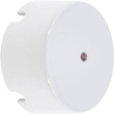 Junction box PORCELAIN D.100mm 3 in/out holes D.10cm 3 in/out holes porcelain white