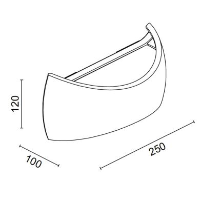 Wall Lamp MERIDIAN IP65 1x17W LED 1322lm 3000K L.25xW.10xH.12cm Anthracite