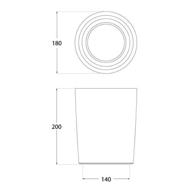 Foco LIVIA 1xE27 15W con pulsador CCT (2colores) IP55 Al.29xD.18cm resina blanca