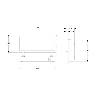 Luz de Emergencia KALLUS mista 1x4,5W LED 200lm 4000K L.23,5xAn.10,5xAl.3,6cm Blanco