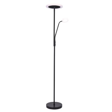 Candeeiro de pé BAYANI com braço de leitura 28W+6W LED 3000-6500K Alt.179xD.25cm preto