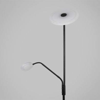 Candeeiro de pé BAYANI com braço de leitura 28W+6W LED 3000-6500K Alt.179xD.25cm preto