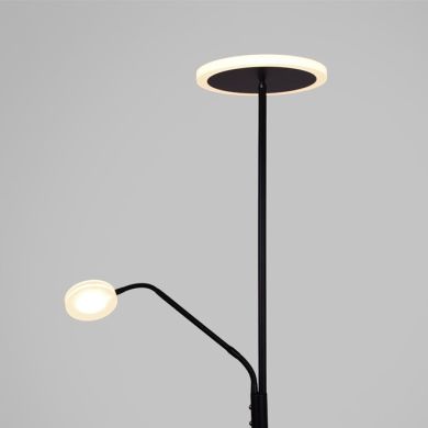 Lámpara de Pie BAYANI 28W+6W LED 3000-6500K A.179xD.25cm negro